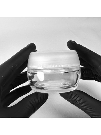 Банка стеклянная косметическая 50 мл для крема, свечи, геля.