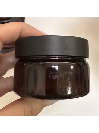 Банка 75 мл коричневая с черной крышкой (уценка)