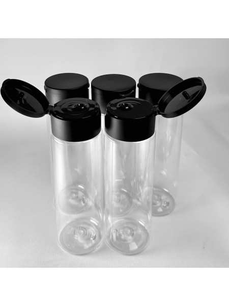 Флакон 200 мл прозрачный с крышкой флип-топ 5 шт