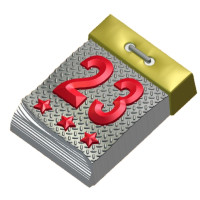 Календарь 23 - форма для мыла пластик