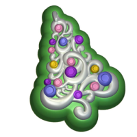 Елка Ажур 604 - форма для мыла пластик