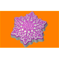 Снежинка 533 - форма для мыла пластик