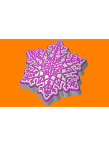 Снежинка 533 - форма для мыла пластик