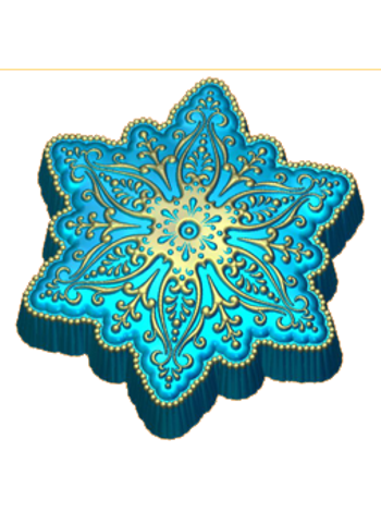 Снежинка 532 - форма для мыла и шоколада