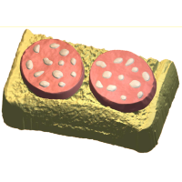 Бутерброд с колбасой 527 - форма для мыла пластик