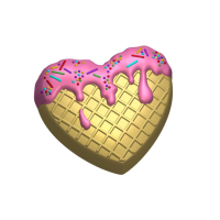 Вкусное сердце 609  - форма для мыла пластик