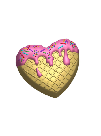 Вкусное сердце 609  - форма для мыла пластик