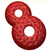 Восьмерка из роз (33) - форма для мыла пластик