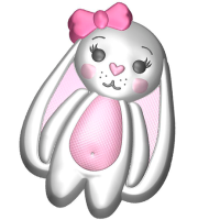 Зая девочка - форма для мыла пластиковая