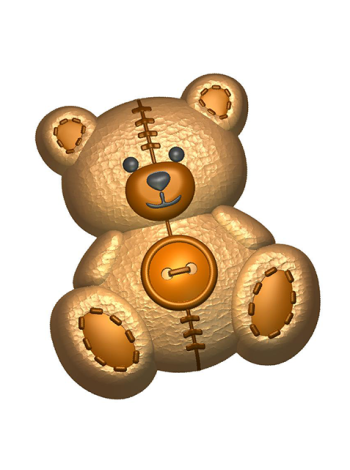 Мишка с пуговицей - формочка для мыла ручной работы