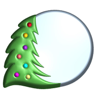 Елка круг под картинку - форма для мыла пластик