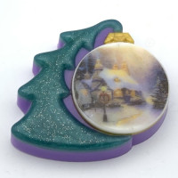 Елка с шариком под водорастворимку - форма для мыла пластиковая