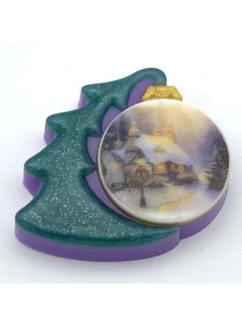 Елка с шариком под водорастворимку - формочка для мыла 