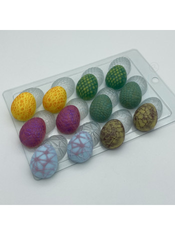 Яйца фэнтези 40 мм (12 ячеек) - формочка для мыла 