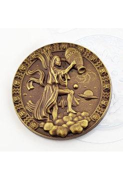 Водолей - медаль - форма для шоколада пластиковая