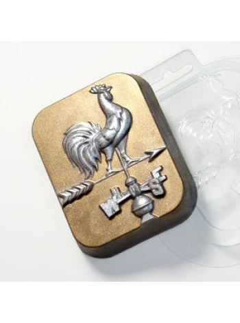 Флюгер Петух - форма для шоколада и мыла