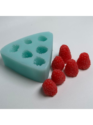 Малина 32 (6 ягод) - силиконовая 3D форма 