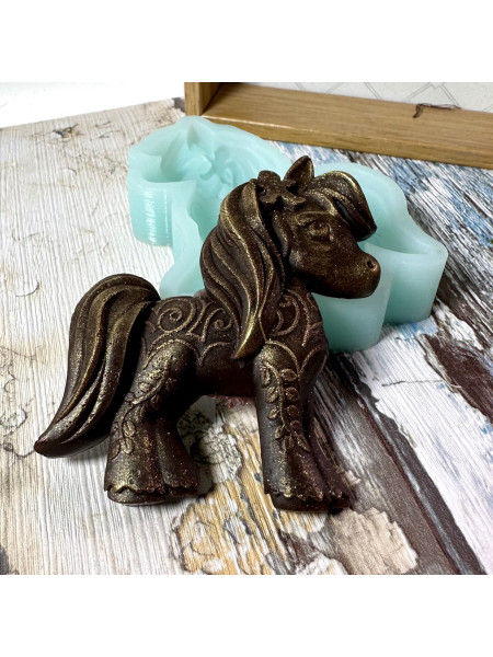 Лошадка - силиконовая 2D форма