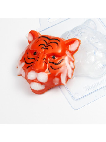 Барельеф Тигр - формочка для мыла ручной работы