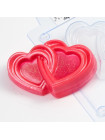 Два сердца - формочка для мыла ручной работы