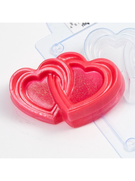 Два сердца - пластиковая форма