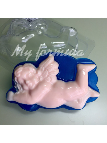 Ангел на облаке - форма для мыла пластик 