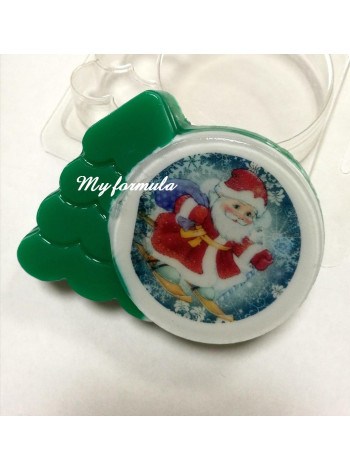 Новогодняя открытка  - форма для мыла пластиковая купить