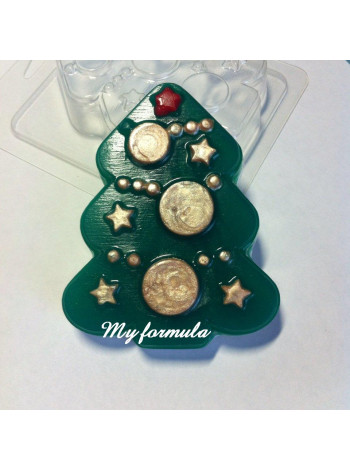 Елка нарядная - формочка для мыла ручной работы