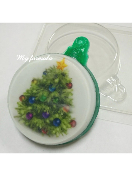 Новогодний шар  - форма для мыла пластиковая