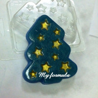 Звездочки и елка - форма для мыла пластиковая