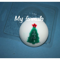 Шар Елка - форма для мыла пластиковая