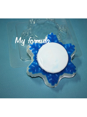 Снежинка (380) - форма для мыла пластиковая 