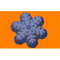 Вязаная снежинка - форма для мыла пластик