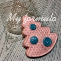 Вязаная елка (489) - форма для мыла пластик