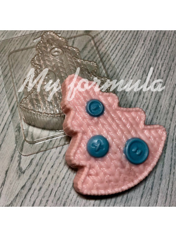 Вязаная елка - форма для мыла пластиковая