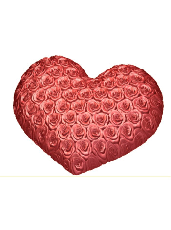 Сердце в розах 541 - формочка для мыла, шоколада, свечей, бомбочек ручной работы