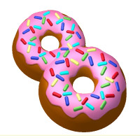 8 пончик - форма для мыла пластиковая