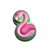 Восьмерка Фламинго 695 - форма для мыла пластиковая