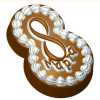 8 пирожное 472  - форма для мыла пластиковая