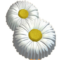 8 марта/Ромашки (30) - форма для мыла пластиковая