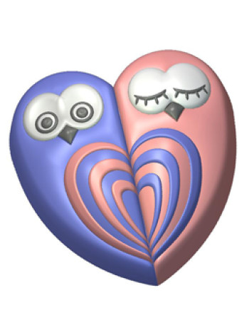 Совы (686) - формочка для мыла, свечей, шоколада ручной работы