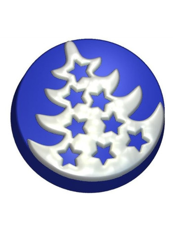 Елка в круге (665) - формочка для мыла ручной работы