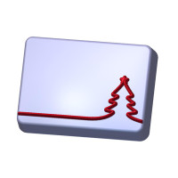 Зимняя открытка (635) - форма для мыла пластиковая