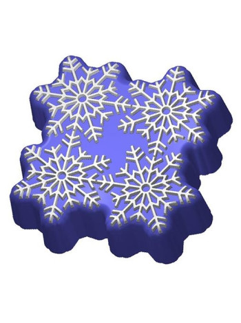 4 снежинки - формочка для мыла ручной работы