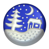 Зимняя ночь (633) - форма для мыла  пластиковая