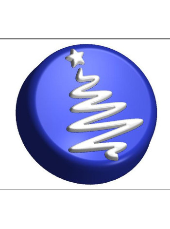 Силуэт елки на круге (775) - формочка для мыла ручной работы