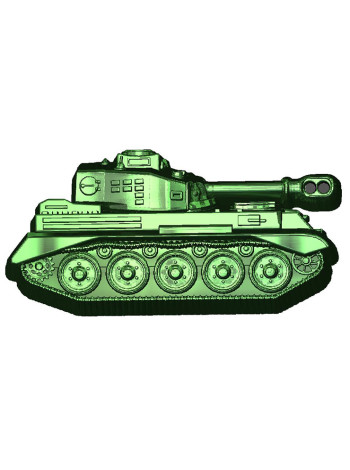 Танк профиль (716) - формочка для мыла ручной работы