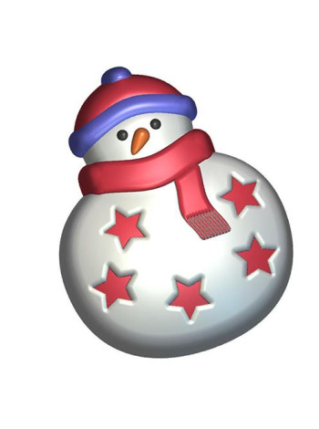 Снеговик игрушка (663)  - формочка для мыла ручной работы