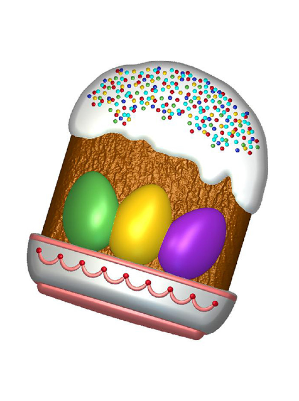 Кулич с яйцами 723 - форма для мыла пластиковая купить в интернет-магазине  Моя формула