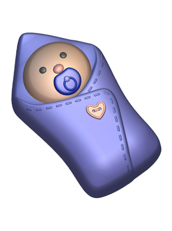 Младенец 676  - формочка для мыла ручной работы